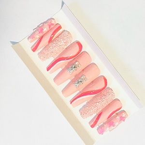 Pretty in pink Presson nails